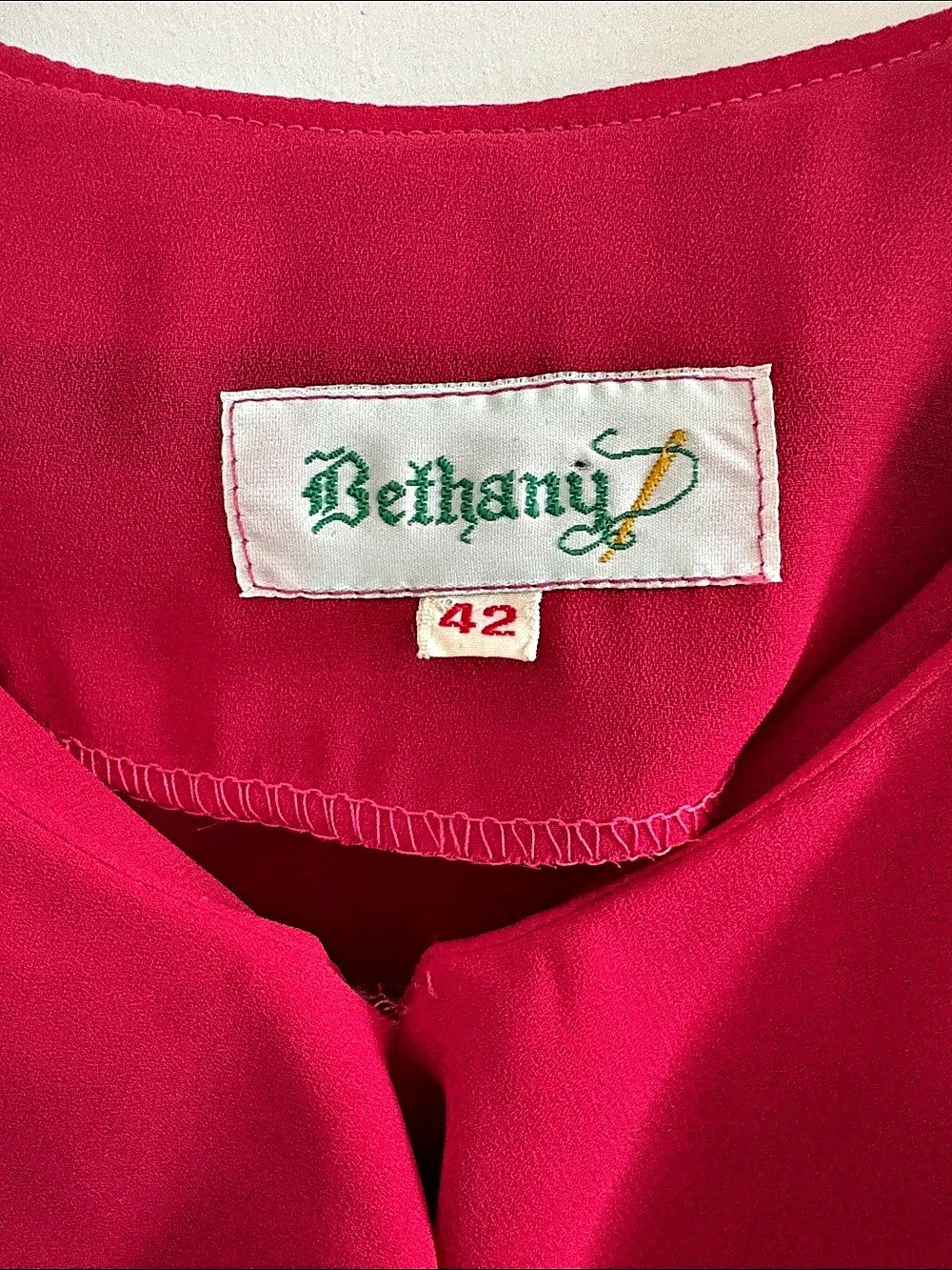 Vintage Bethany L Ruffle Blouse in Pink Size 42 - Picture 4 of 6
